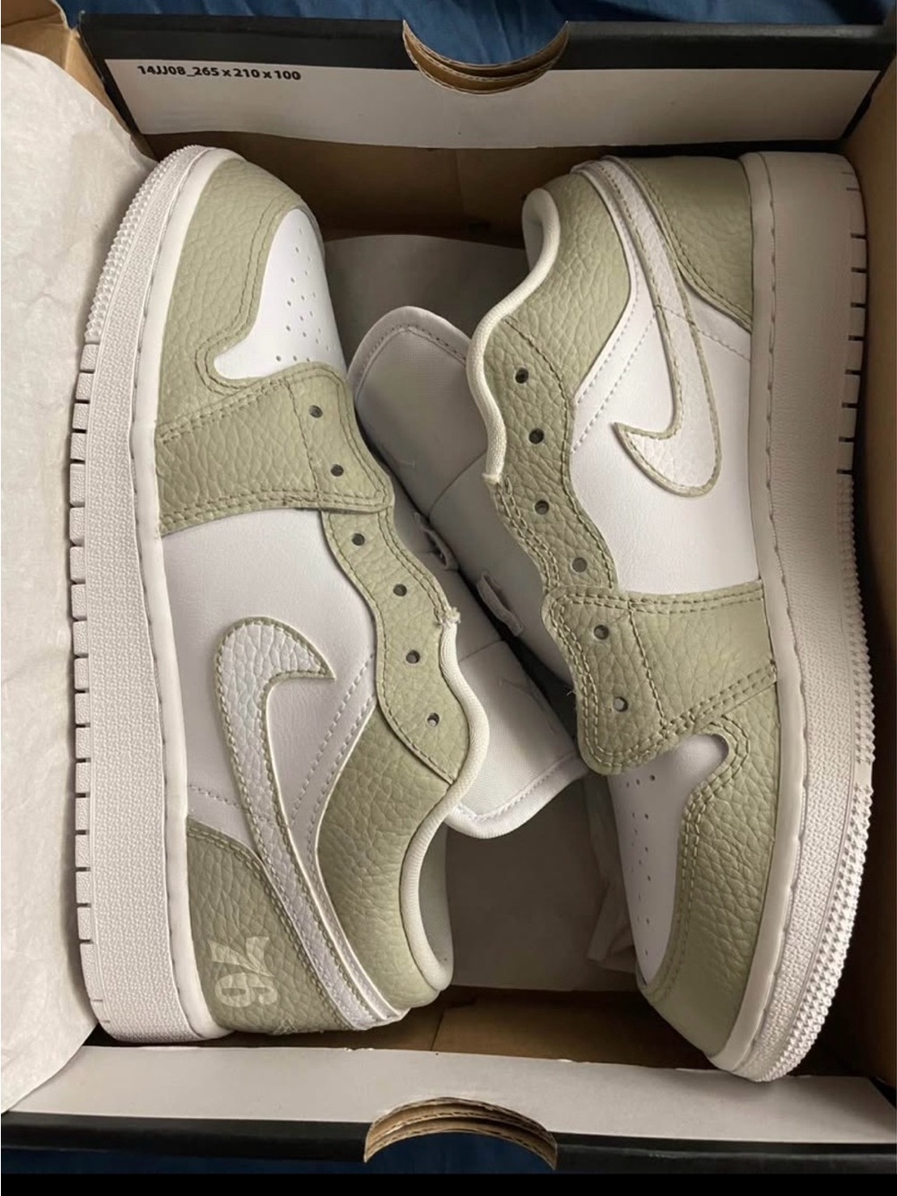 Jordan Low-Top Sneakers in White and Taupe